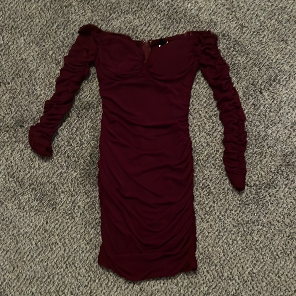 Windsor mini long sleeve off the shoulder dress